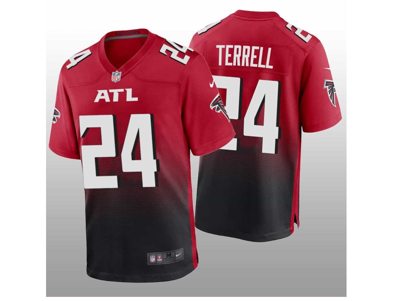 Men Atlanta Falcons #24 AJ Terrell Jr Nike Red Player Game NFL Jersey